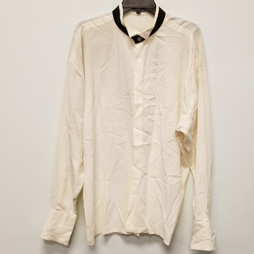 Gianni Versace Off White Button Down Top Size 52